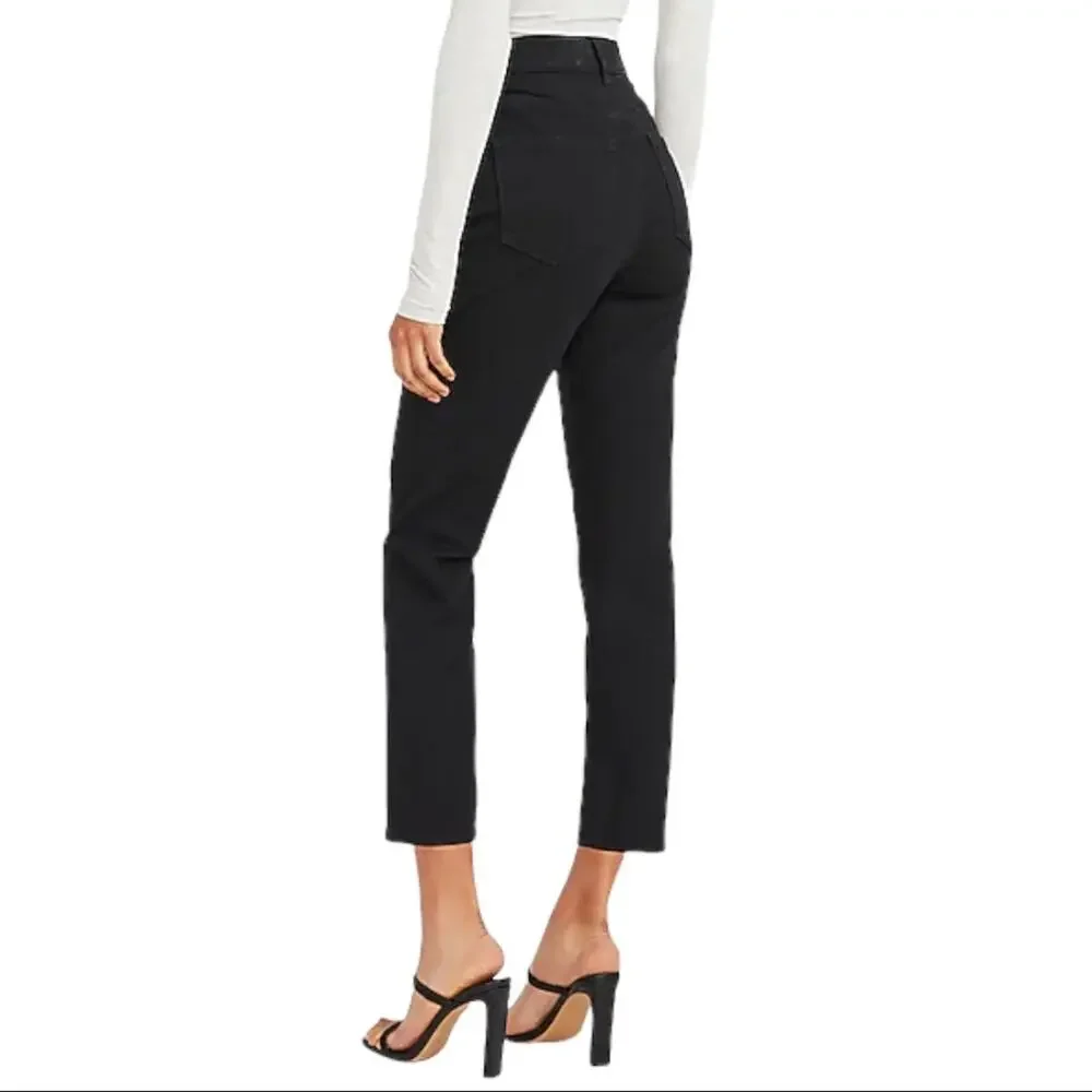 Express Super High Waisted Black Mom Jeans Size 12 - Picture 2 of 12